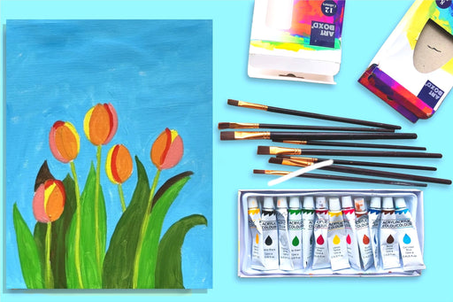 Painting Video Tutorial: step by step tutorial to paint a radiant tulip! - Boxful Events