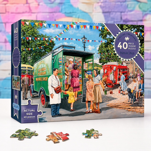 40-Piece Dementia-Friendly Jigsaw Puzzle – Mobile Shop - Boxful Events
