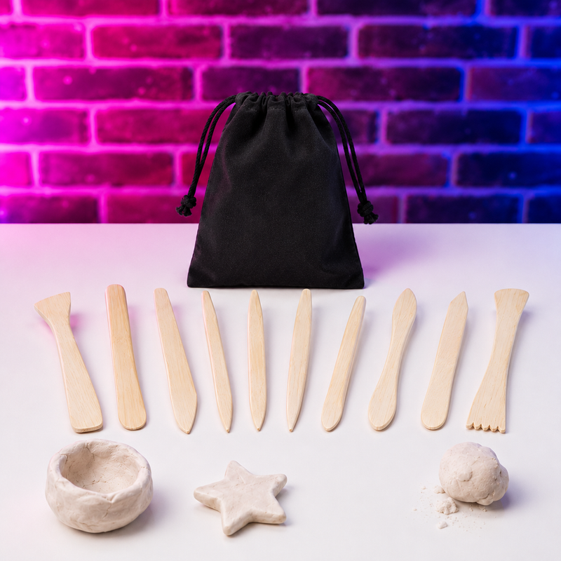 Kids Pottery Tool Set – Wooden Clay Tools