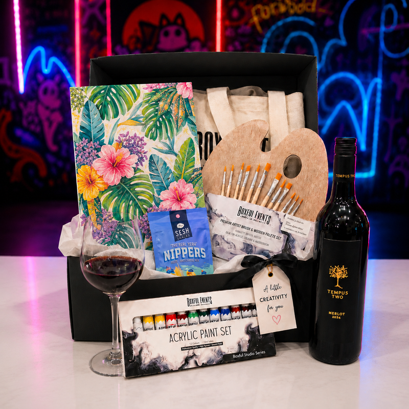Paint & Sip Gift Box with Wine | Free Shipping
