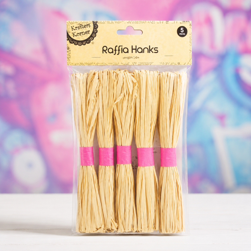 Natural Raffia Hanks – 5 Pack