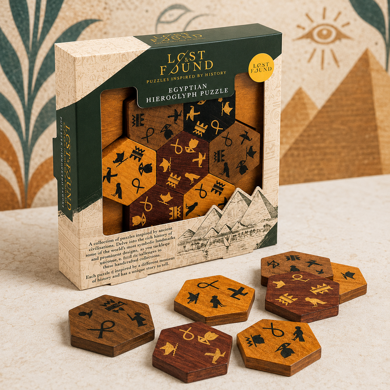 Egyptian Hieroglyph Wooden Puzzle