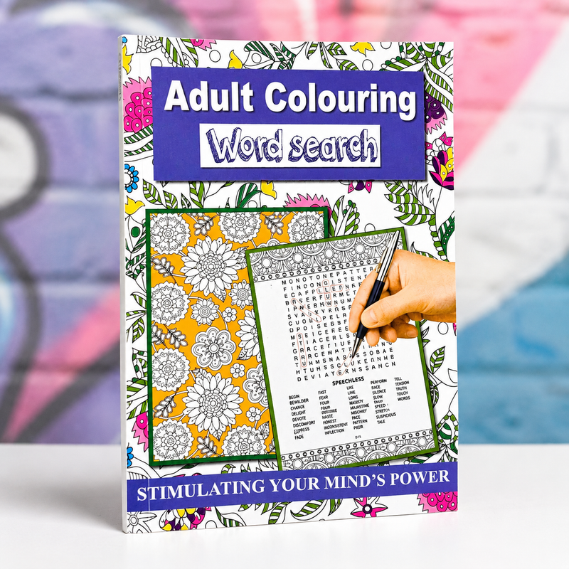 Adult Colouring & Word Search Book | A5