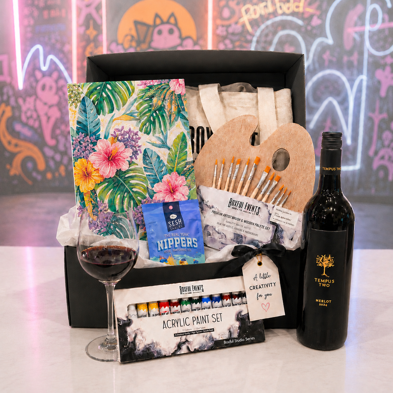 Paint & Sip Gift Box with Wine | Free Shipping