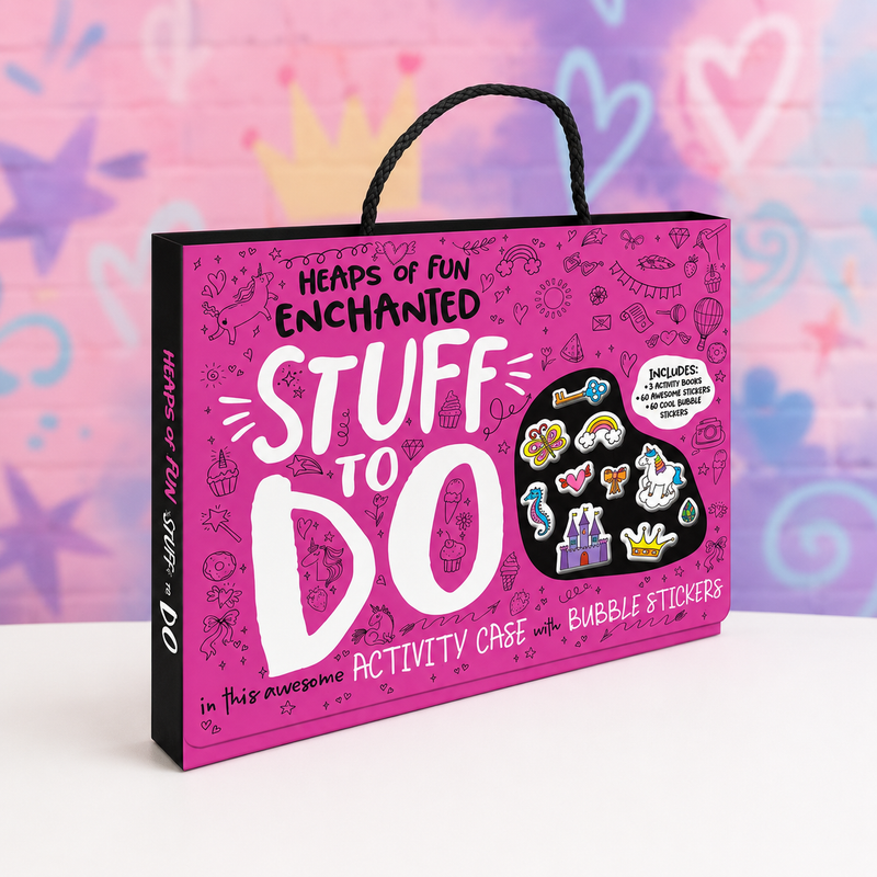 Kids Activity Case with Books & Bubble Stickers