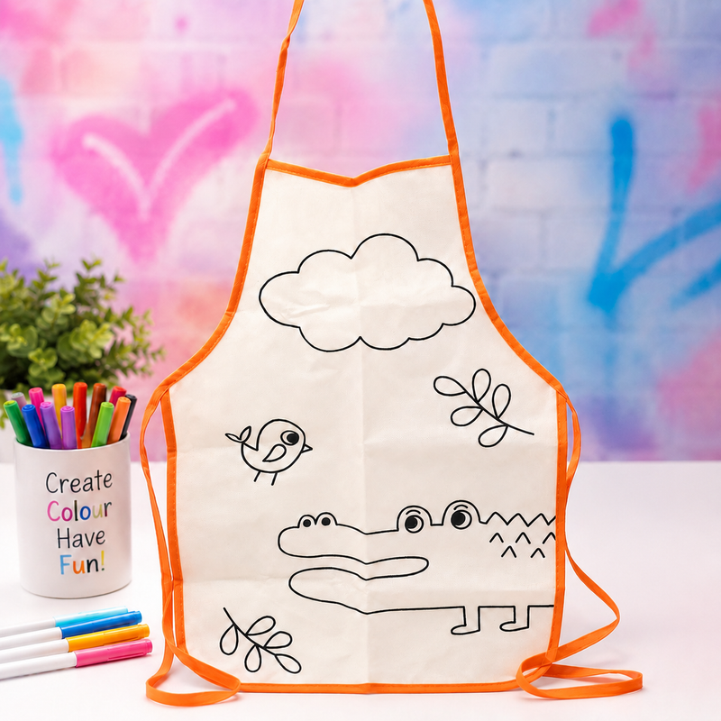 Kids Colour-In Apron | Creative Art & Craft Activity