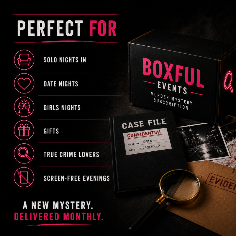🔎 Murder Mystery & Escape Room Subscription | Free Shipping