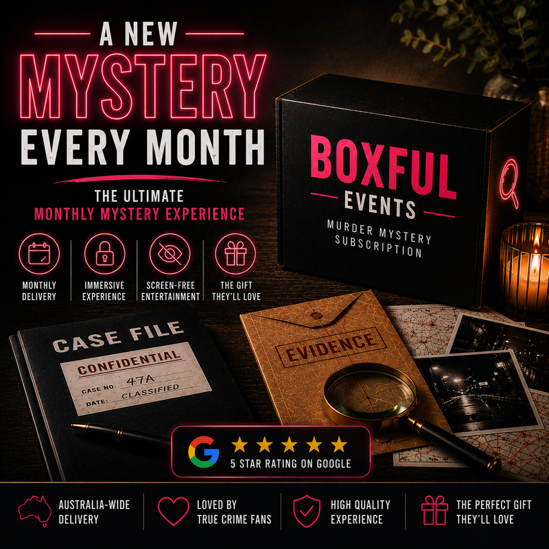 🔎 Murder Mystery & Escape Room Subscription | Free Shipping