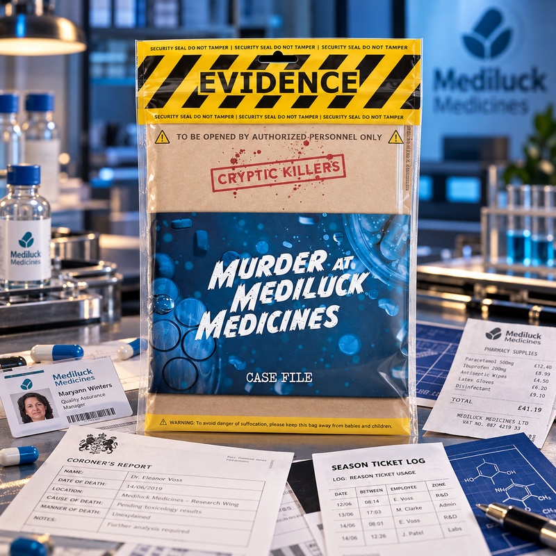 Murder at Mediluck Medicines