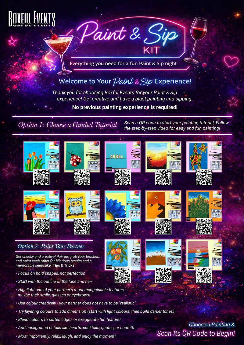 Paint & Sip Painting Kits 🎉🍷