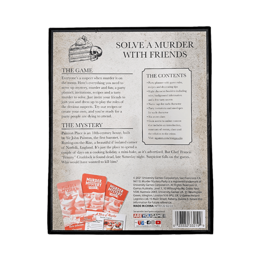 A Slice of Murder – Murder Mystery Dinner Party Game for 6–8 Players (Ages 18+) - Boxful Events