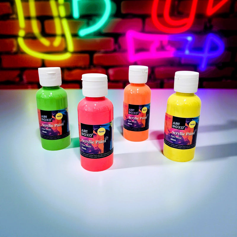 🎨 Acrylic Paint Tubs – 80ml | Neon & Pastel Colours - Boxful Events