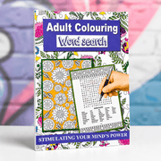 Adult Colouring & Word Search Book | A5 - Boxful Events
