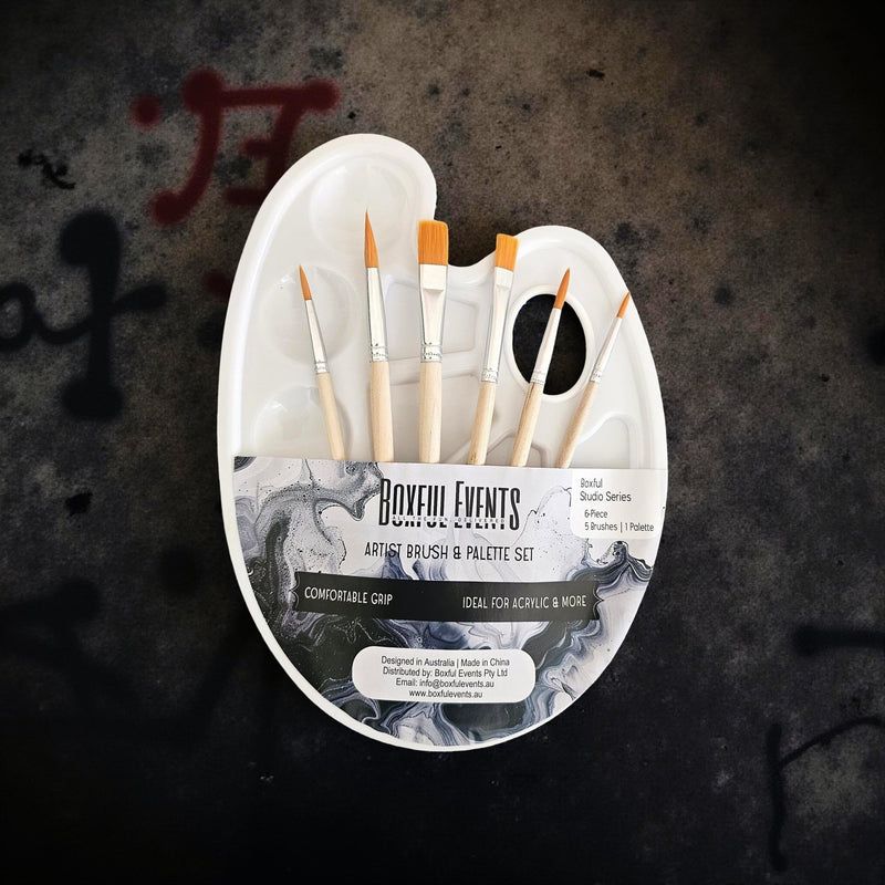 Affordable Paint Brush Set | 6 - Piece Artist Brushes | Boxful Events Australia - Boxful Events