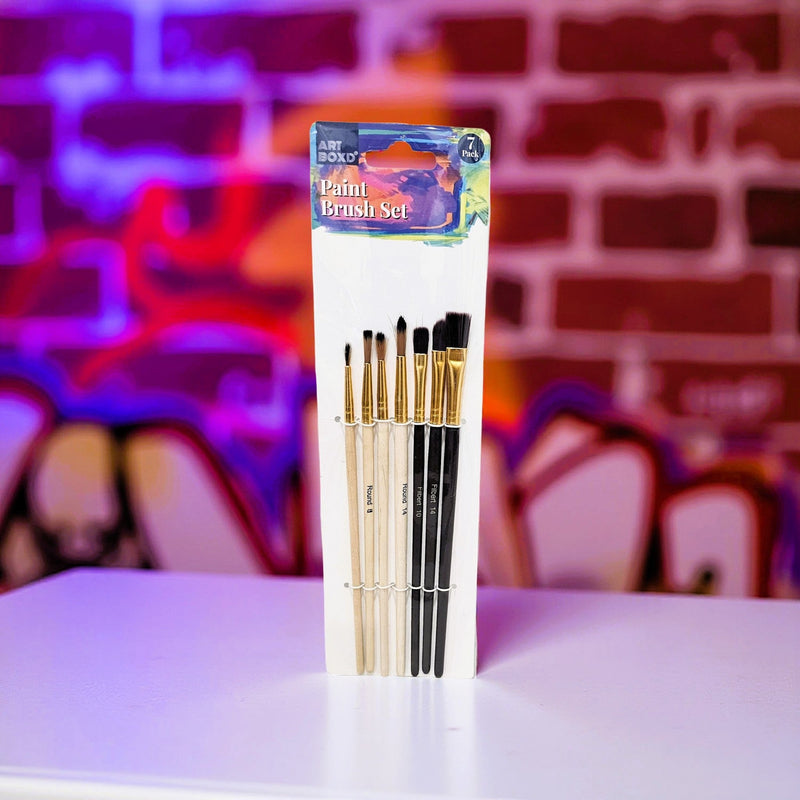 🎨 Artist Paint Brush Set – 7 - Pack for Watercolour & Acrylic - Boxful Events