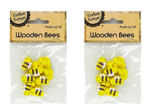 Wooden Bees: Craft Embellishments