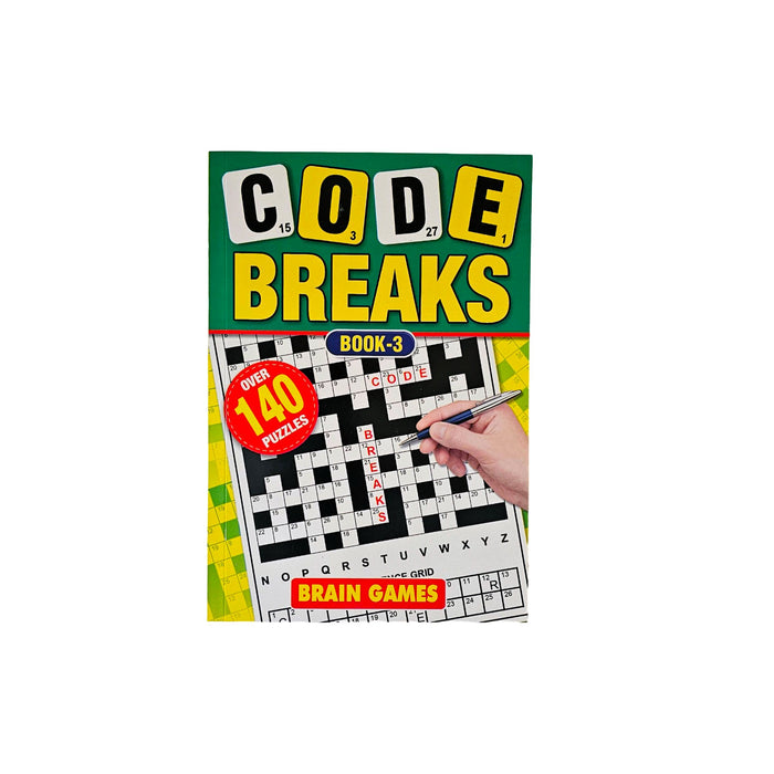 Brain Games Crossword Book: Code Breaks A5 size - Boxful Events