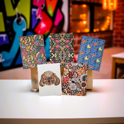 🎨 Colour by Numbers Set – A4 | 5 Sheets + 5 Coloured Pencils - Boxful Events