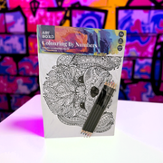 🎨 Colour by Numbers Set – A4 | 5 Sheets + 5 Coloured Pencils - Boxful Events