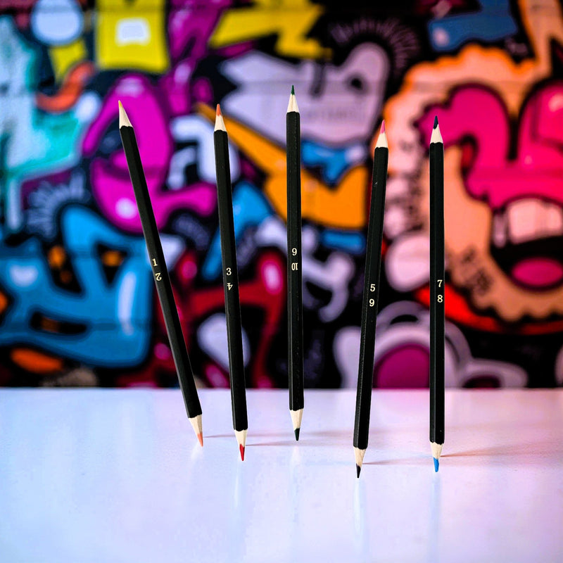 🎨 Colour by Numbers Set – A4 | 5 Sheets + 5 Coloured Pencils - Boxful Events