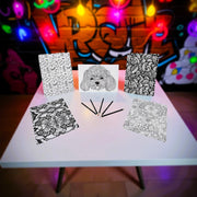 🎨 Colour by Numbers Set – A4 | 5 Sheets + 5 Coloured Pencils - Boxful Events