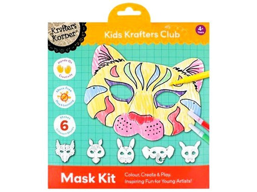 Colour Your Own Mask Kit 6pk – Animal Mask Craft for Kids’ Parties & Favour Bags - Boxful Events