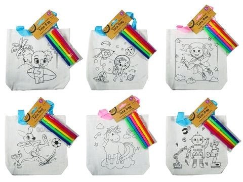 Colour Your Own Tote Bag Kit – Fun Kids’ Craft Activity for Parties & Gifts - Boxful Events