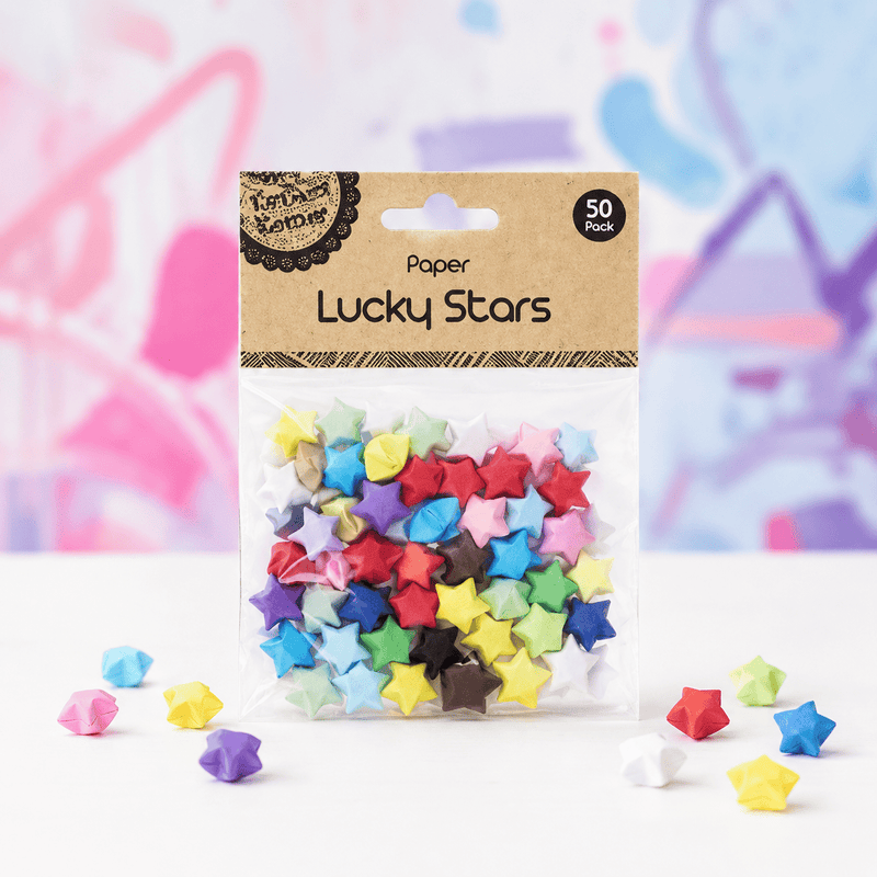 Colourful Paper Lucky Stars for Crafts | 50 Pack - Boxful Events
