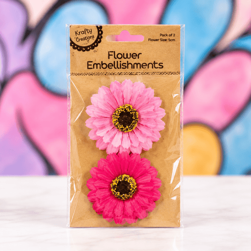 Craft Flower Embellishments – 2 Pack - Boxful Events