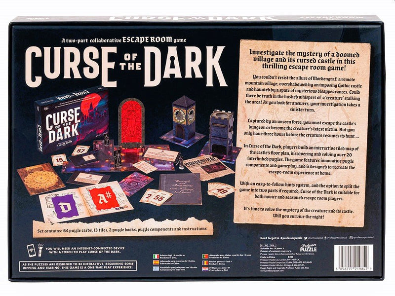 Curse of the Dark – Collaborative Escape Room Game | Gothic Puzzle Adventure | 20+ Interlinked Puzzles - Boxful Events