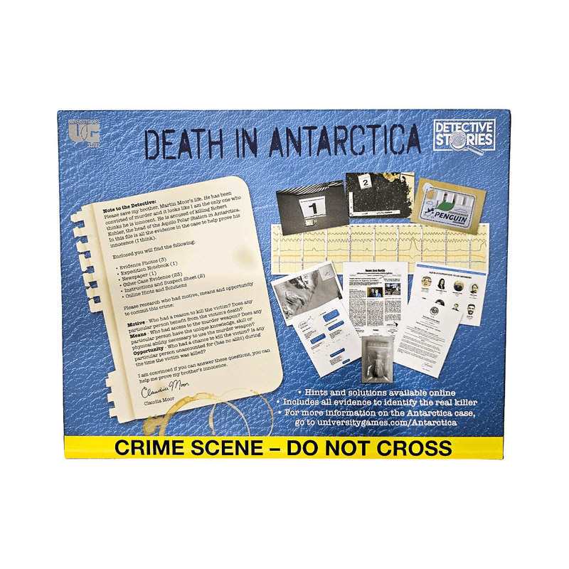 Death in Antarctica – Murder Mystery Case File Game | Solve the Antarctic Crime | 50+ Evidence Pieces - Boxful Events