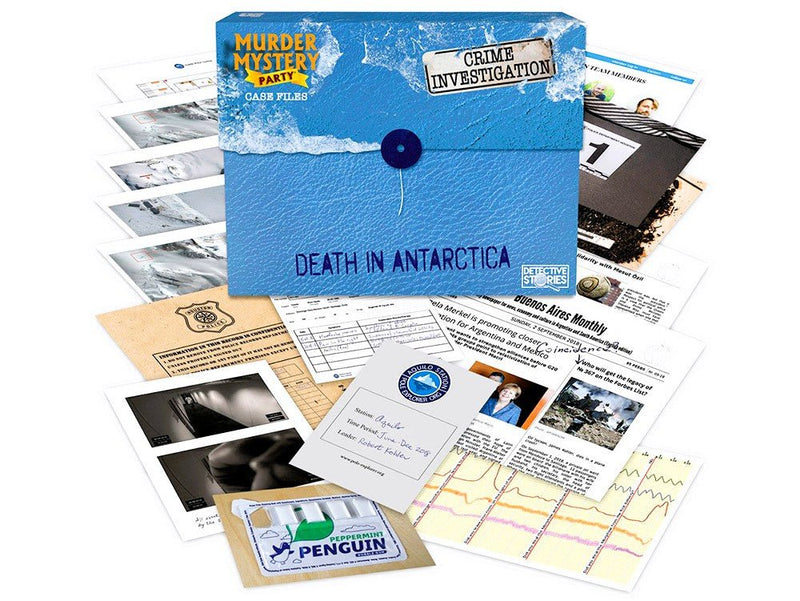 Death in Antarctica – Murder Mystery Case File Game | Solve the Antarctic Crime | 50+ Evidence Pieces - Boxful Events