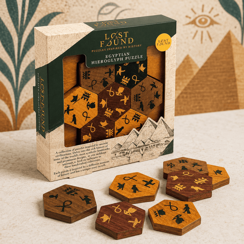 Egyptian Hieroglyph Wooden Puzzle - Boxful Events