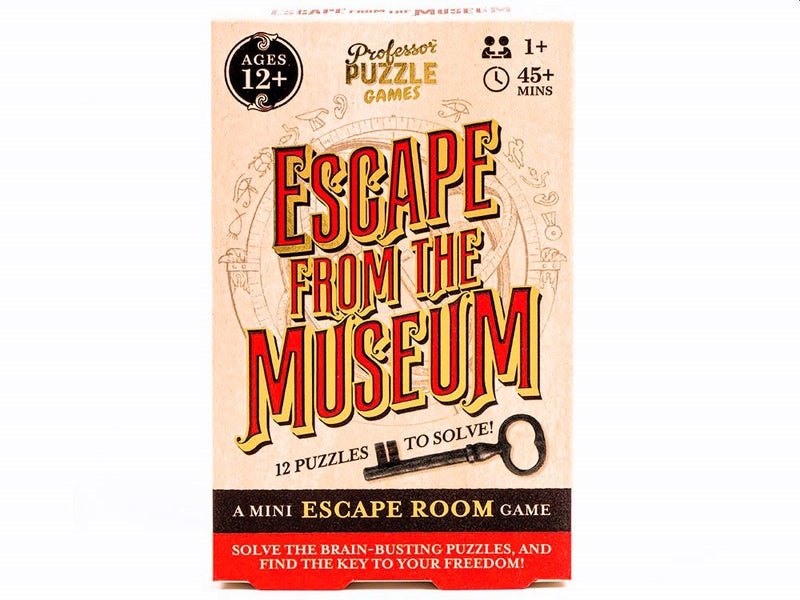 Escape from the Museum – Mini Escape Room Game (12 Puzzles) | Ages 12+ | 1+ Players - Boxful Events