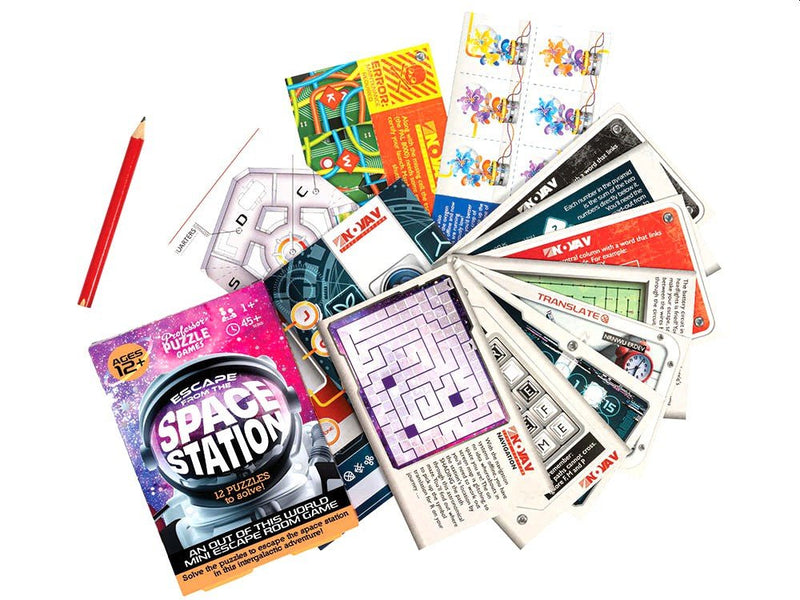 Escape from the Space Station – Mini Escape Room Game (12 Puzzles) | Ages 12+ | 1+ Players - Boxful Events