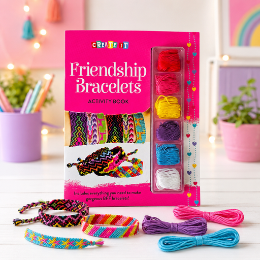 Friendship Bracelet Making Kit | Activity Book & Threads - Boxful Events