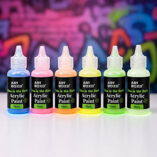 Glow in the Dark Acrylic Paint | 18mL | Individual Colours - Boxful Events