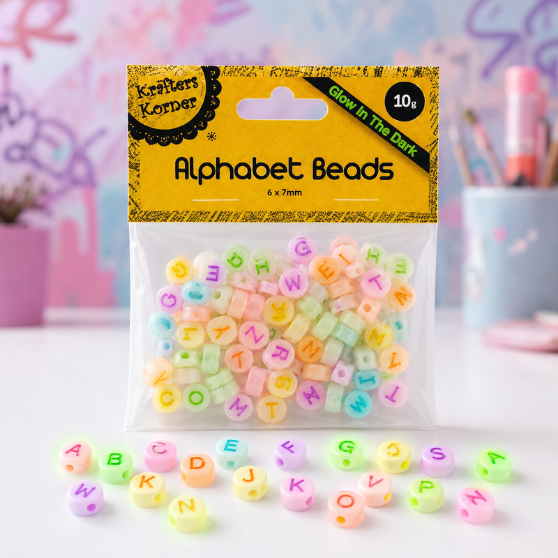 Glow in the Dark Alphabet Beads - Boxful Events