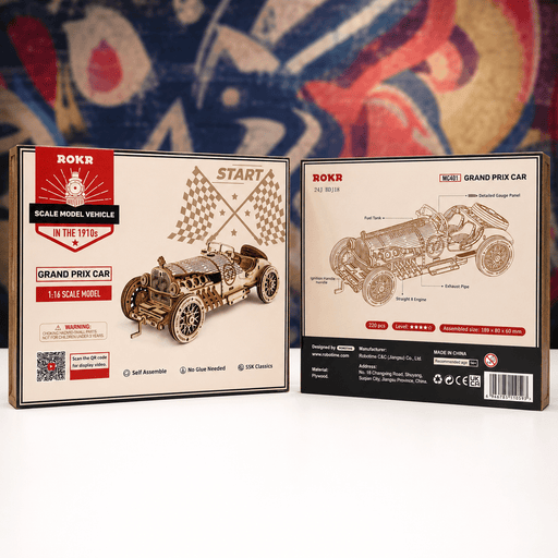 Grand Prix Car 3D Wooden Puzzle Kit - Boxful Events