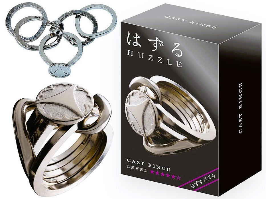 Hanayama Huzzle Puzzle: Cast Ring II Level 5 - Boxful Events