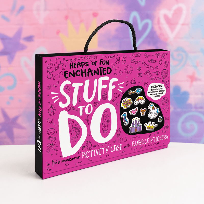 Kids Activity Case with Books & Bubble Stickers - Boxful Events