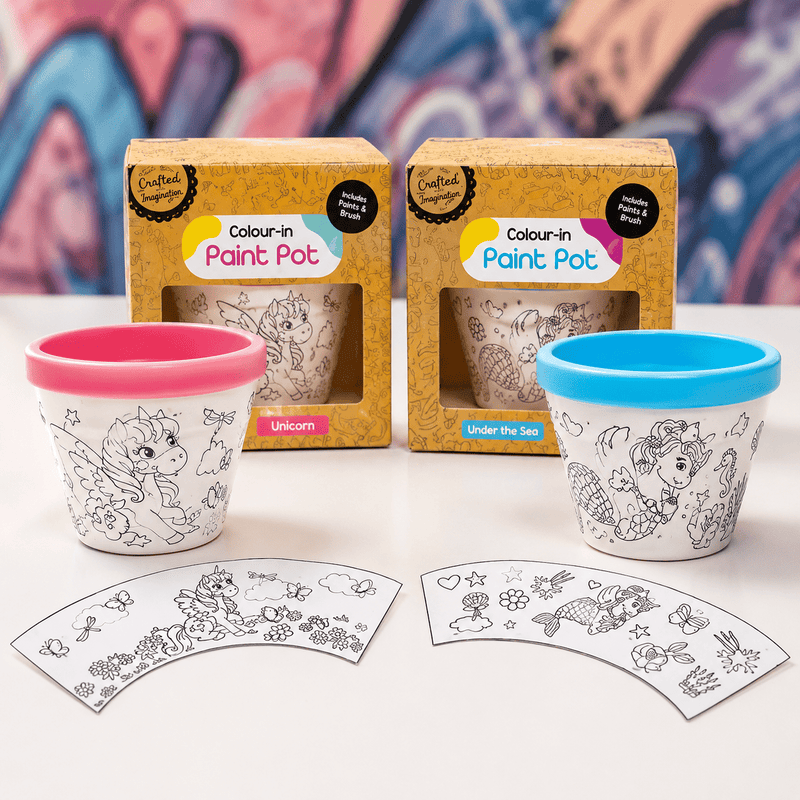 Kids Colour In Pot | Unicorn or Under the Sea - Boxful Events