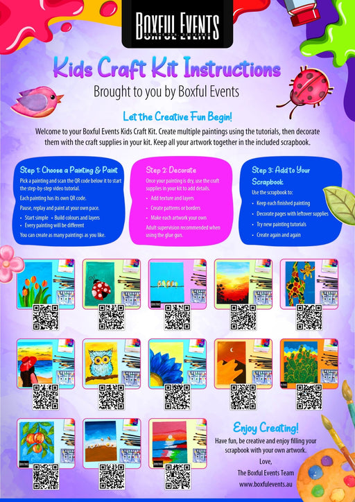 Kids Craft & Painting Box | 13 Creative Projects - Boxful Events
