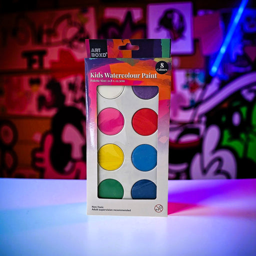 🌈🎨 Kids Watercolour Paint Palette | 8 Bright Colours - Boxful Events