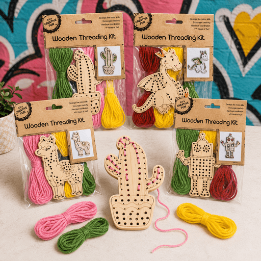 Kids Wooden Threading & Lacing Kit - Boxful Events