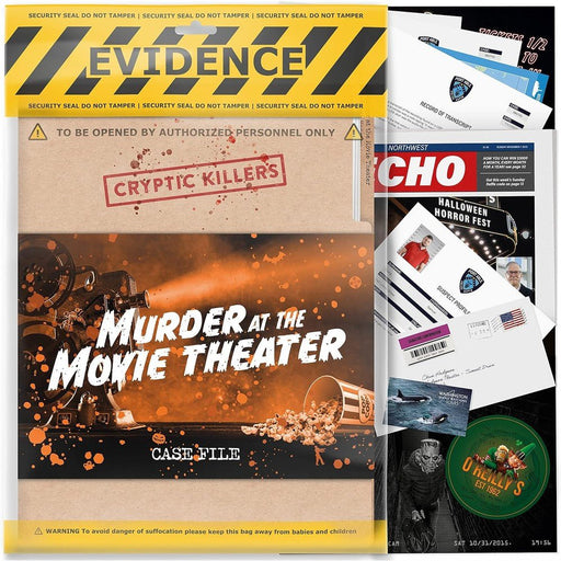 Murder at the Movie Theater – Detective Case File Murder Mystery Game | Medium Difficulty | Approx. 2 Hours | 1–6 Players - Boxful Events