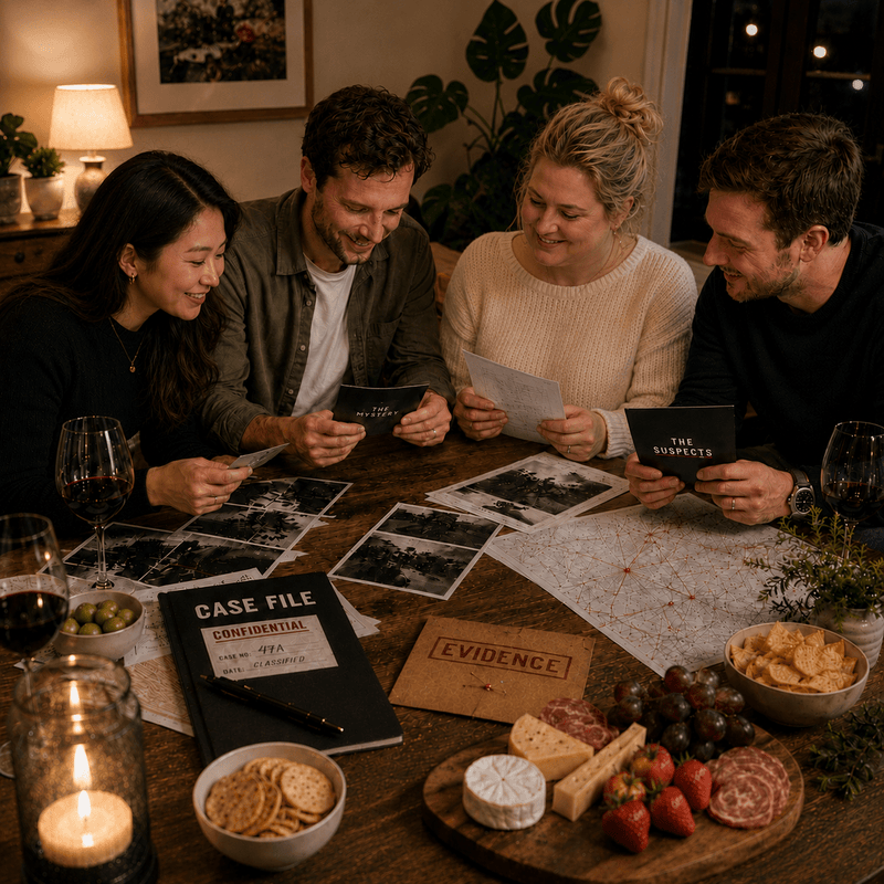 🔎 Murder Mystery & Escape Room Box | Free Shipping - Boxful Events
