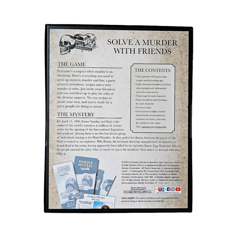 Murder Mystery Party – Death by Chocolate (Dinner Party Game) - Boxful Events