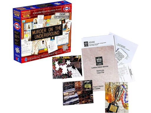 Murder on the Underground – 6 - in - 1 Murder Mystery Puzzle Board | Crime Investigation Game (Ages 15+) - Boxful Events