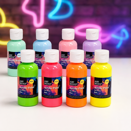 Neon & Pastel Acrylic Paint | 80ml | Individual Colours - Boxful Events